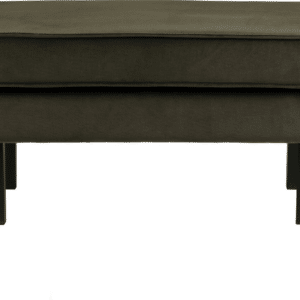 Skammel WOOOD Rodeo - mørkegrøn Jarra-velour puf, fodskammel og ekstra siddeplads 45Ã84Ã54 cm